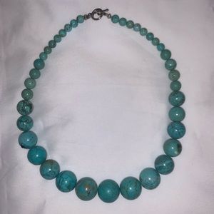 Turquoise Stone Beaded Necklace